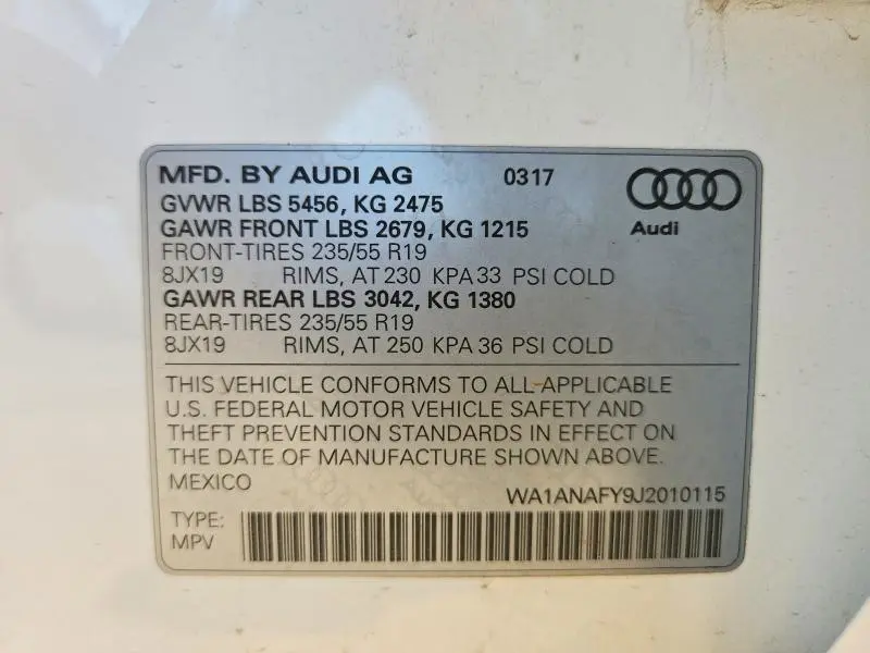 2018 AUDI Q5 PREMIUM  