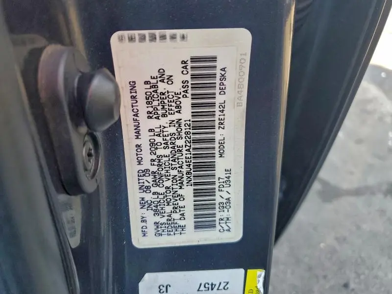 2010 TOYOTA COROLLA BASE  