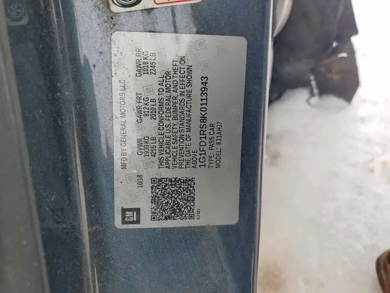 2019 CHEVROLET CAMARO LT  