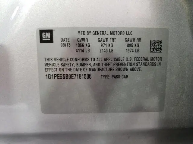 2014 CHEVROLET CRUZE LT