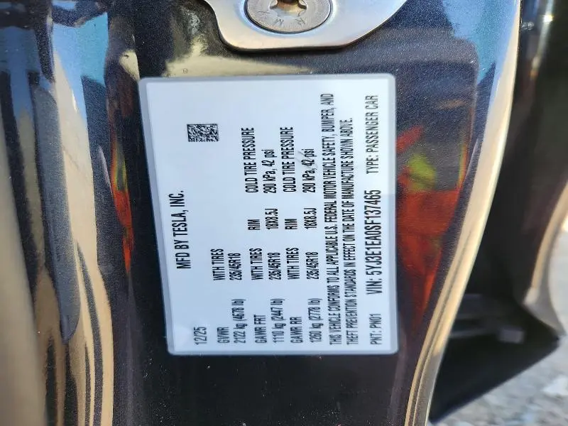2025 TESLA MODEL 3   