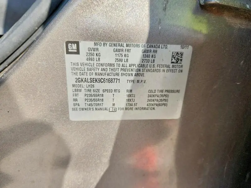 2012 GMC TERRAIN SLE  