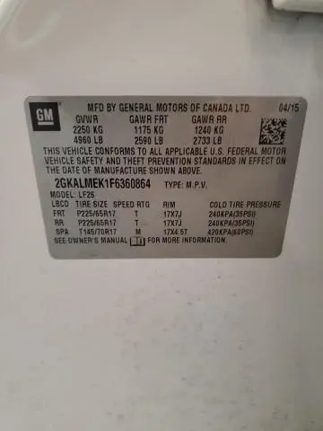 2015 GMC TERRAIN SLE  