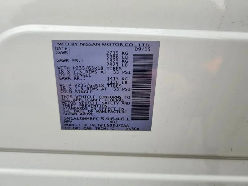 2015 INFINITI QX60 BASE  