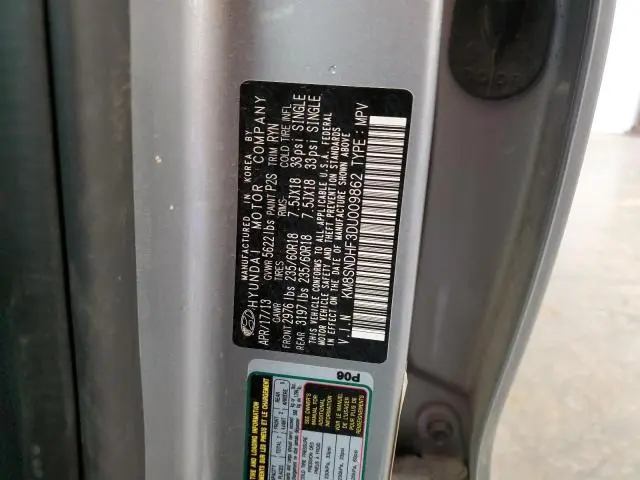 2013 HYUNDAI SANTA FE GLS  