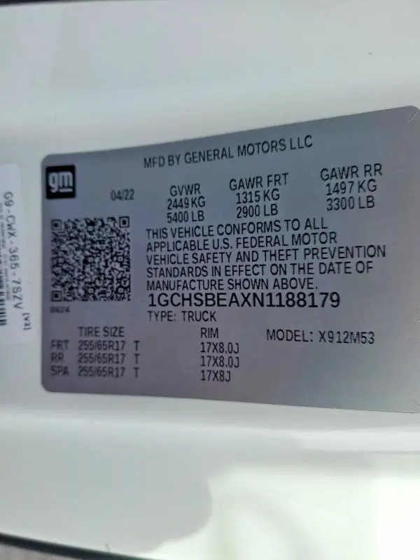2022 CHEVROLET COLORADO 2WD 2.5L 4C EXT CAB