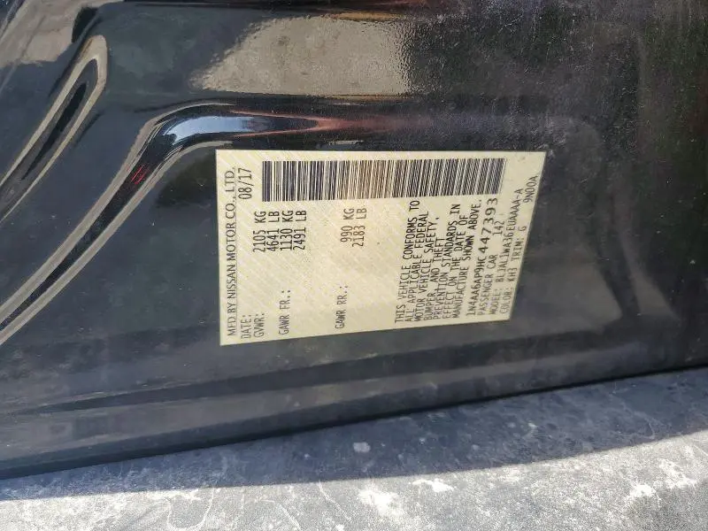 2017 NISSAN MAXIMA SR  