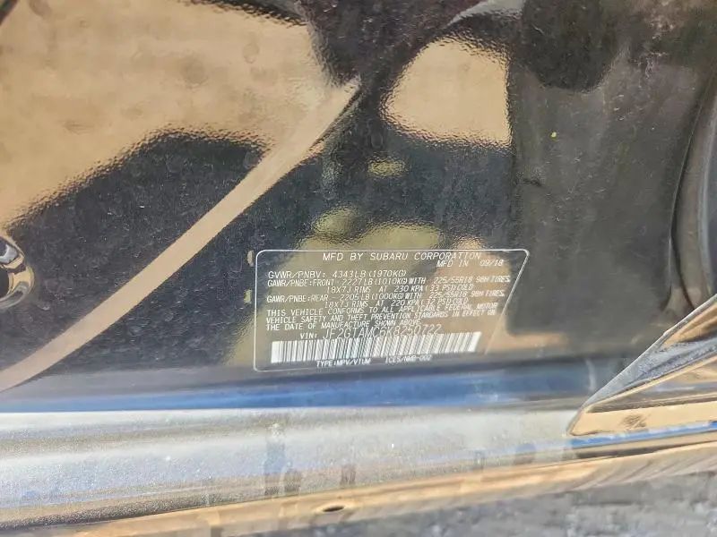 2019 SUBARU CROSSTREK LIMITED  
