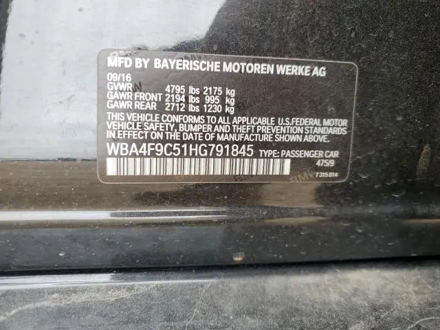 2017 BMW 430XI GRAN COUPE  