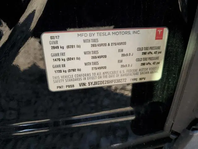 2017 TESLA MODEL X   