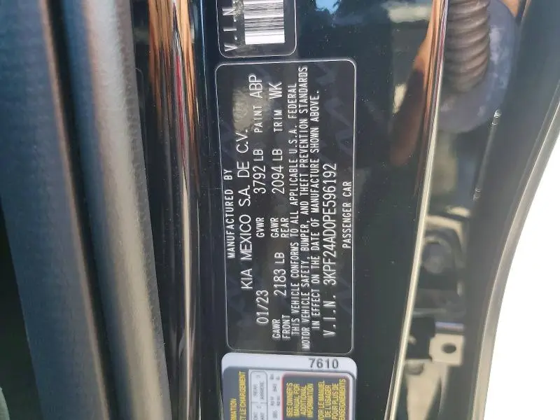 2023 KIA FORTE LXS  