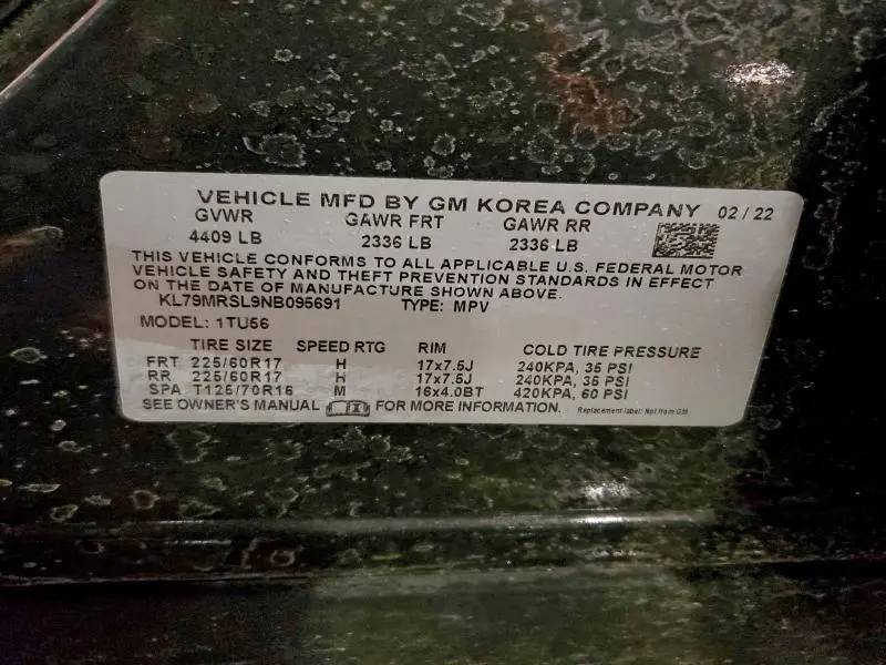 2022 CHEVROLET TRAILBLAZER LT  