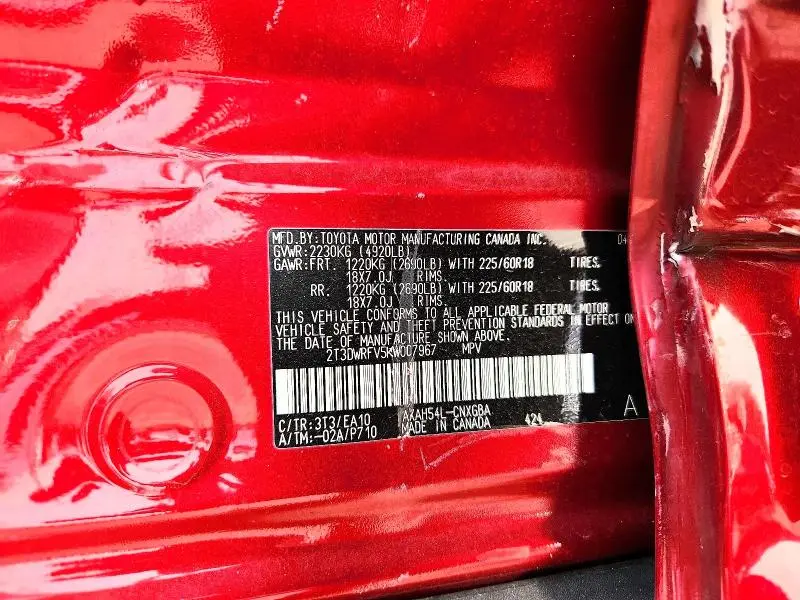 2019 TOYOTA RAV4 LIMITED  