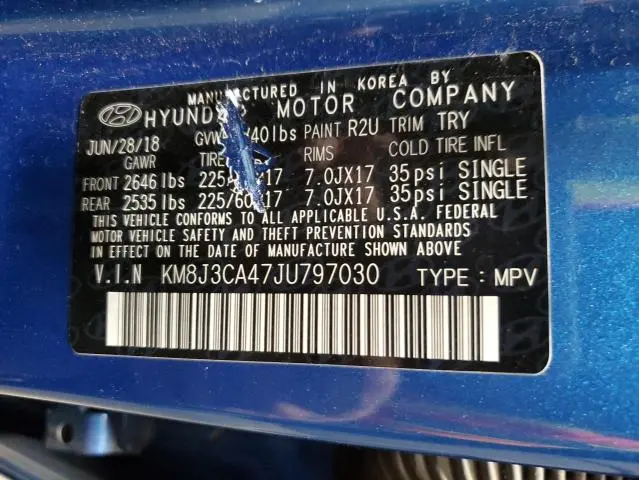 2018 HYUNDAI TUCSON SEL  