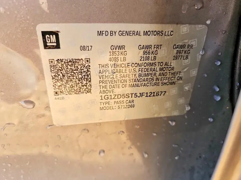 2018 CHEVROLET MALIBU LT  