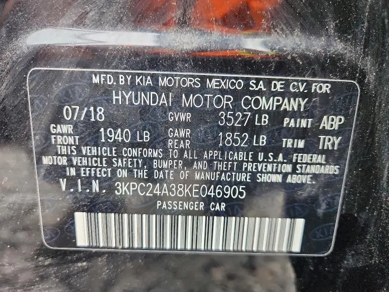 2019 HYUNDAI ACCENT SEL  