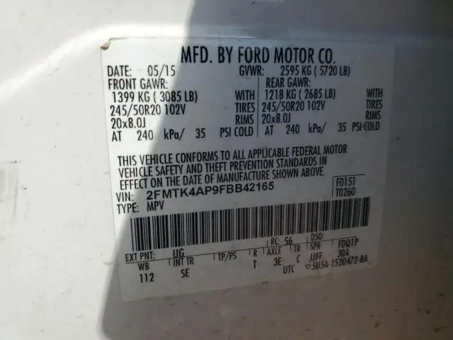 2015 FORD EDGE SPORT  