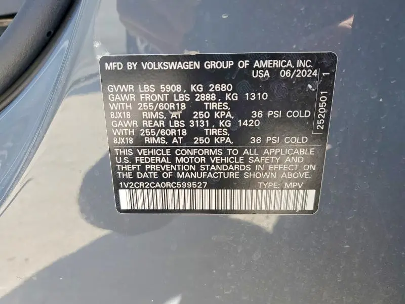 2024 VOLKSWAGEN ATLAS PEAK EDITION SE  