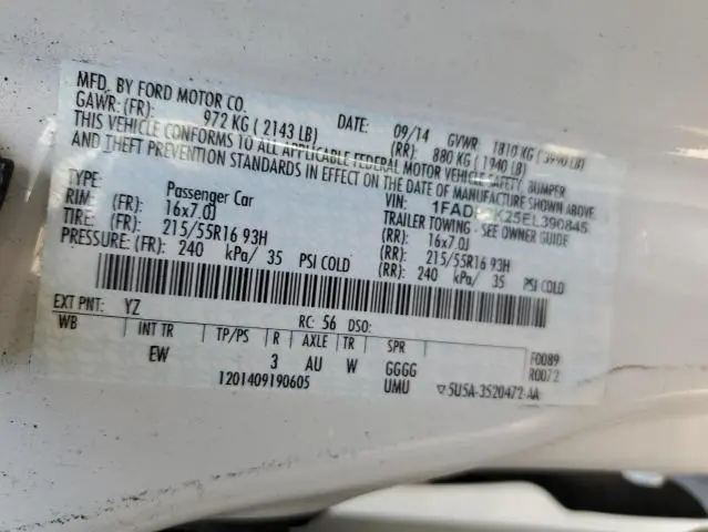 2014 FORD FOCUS SE  