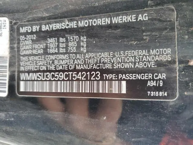 2012 MINI COOPER 