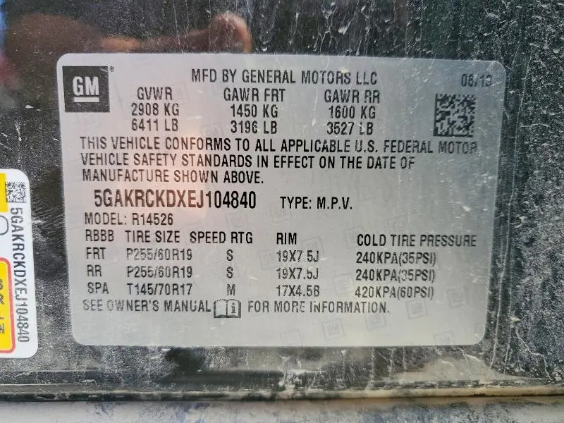 2014 BUICK ENCLAVE   