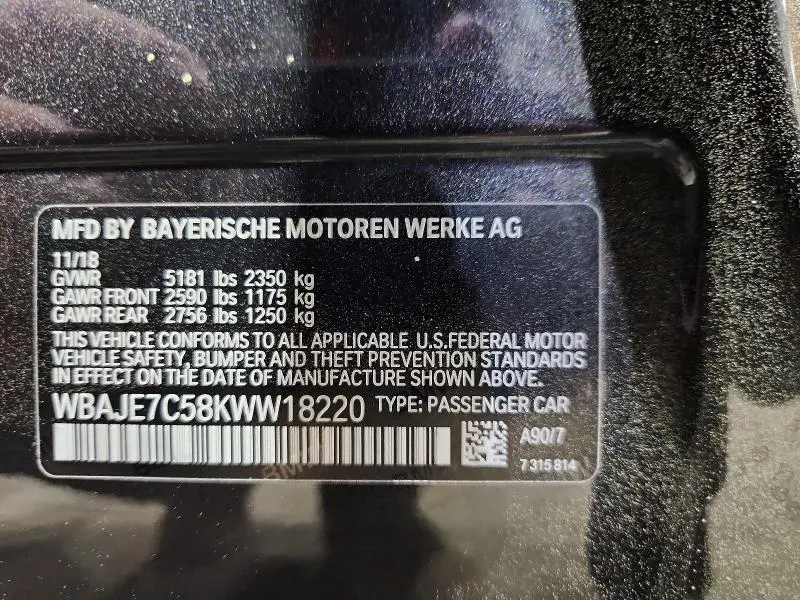 2019 BMW 540 XI  