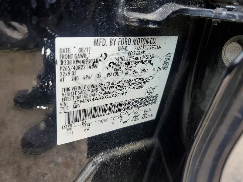 2012 FORD EDGE SPORT  