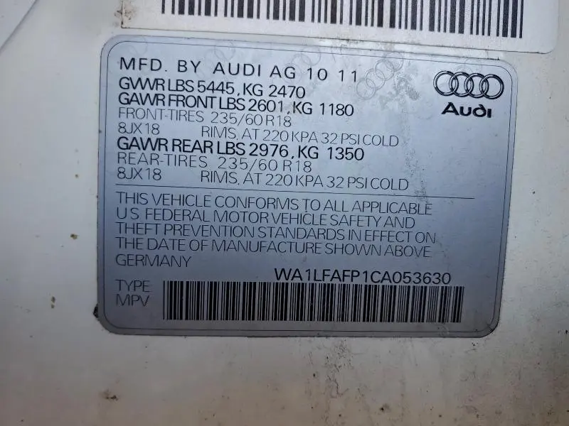 2012 AUDI Q5 PREMIUM PLUS  