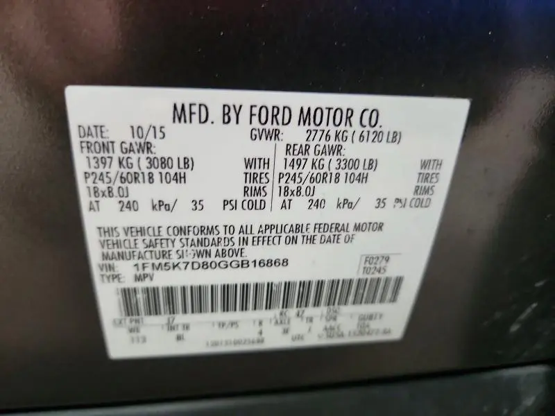 2016 FORD EXPLORER XLT  