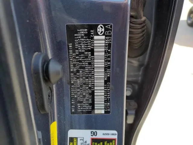 2019 TOYOTA COROLLA L  