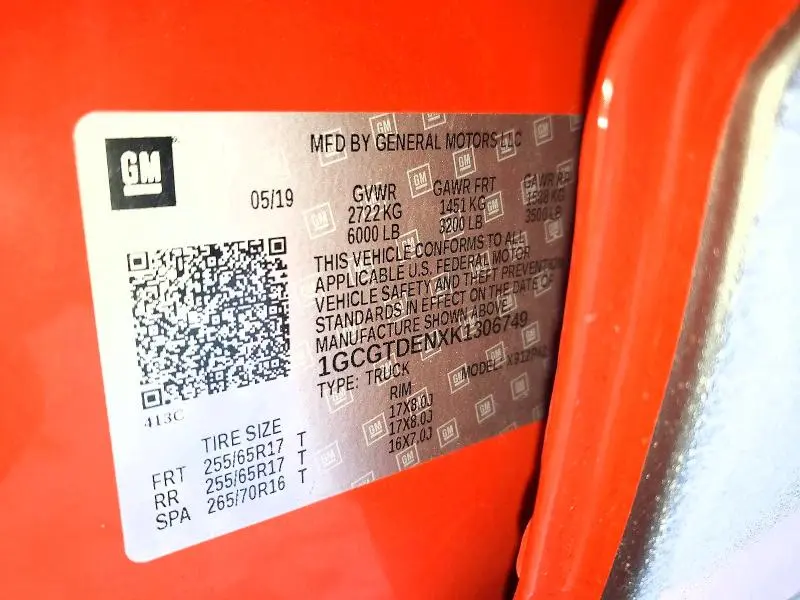 2019 CHEVROLET COLORADO Z71  