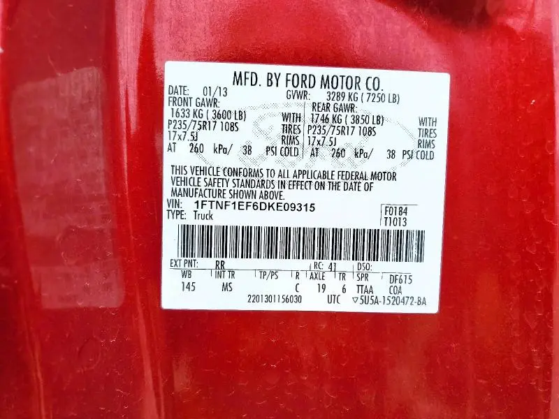 2013 FORD F150   