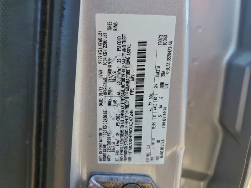 2013 FORD ESCAPE SEL  