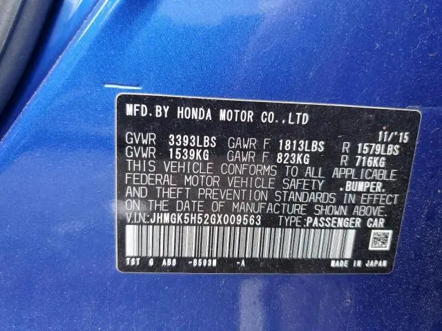 2016 HONDA FIT LX  