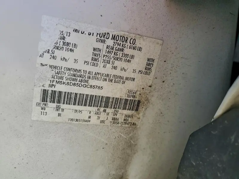 2013 FORD EXPLORER XLT  