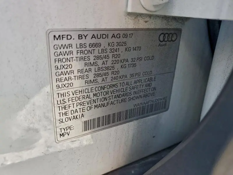 2018 AUDI Q7 PRESTIGE  