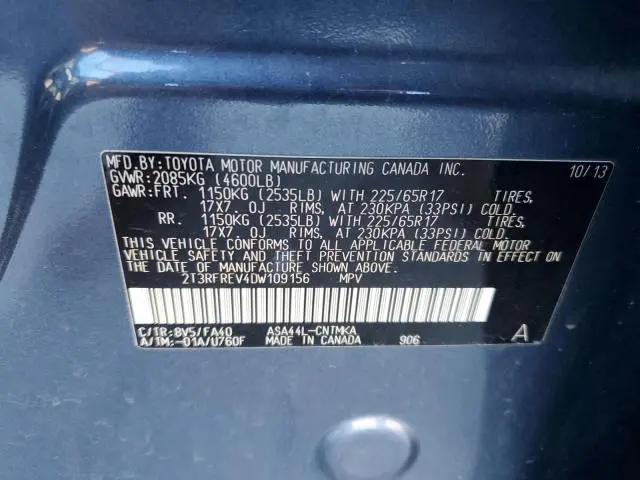 2013 TOYOTA RAV4 XLE  