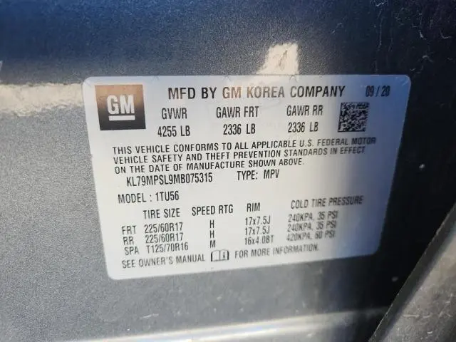 2021 CHEVROLET TRAILBLAZER LT  