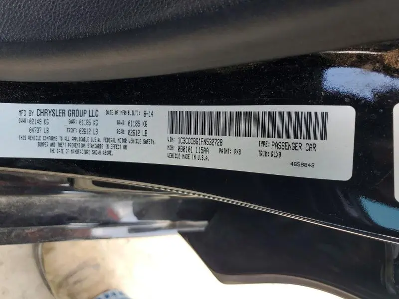 2015 CHRYSLER 200 S  