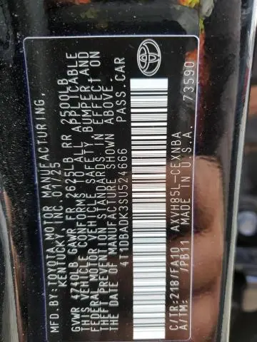 2025 TOYOTA CAMRY XSE  