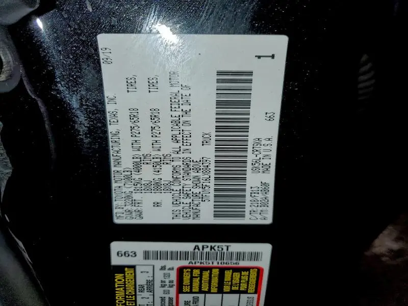 2020 TOYOTA TUNDRA SR5  