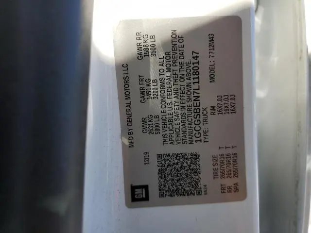 2020 CHEVROLET COLORADO   