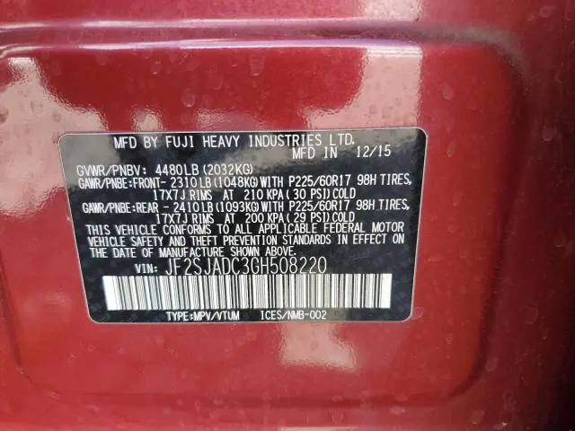 2016 SUBARU FORESTER 2.5I PREMIUM  