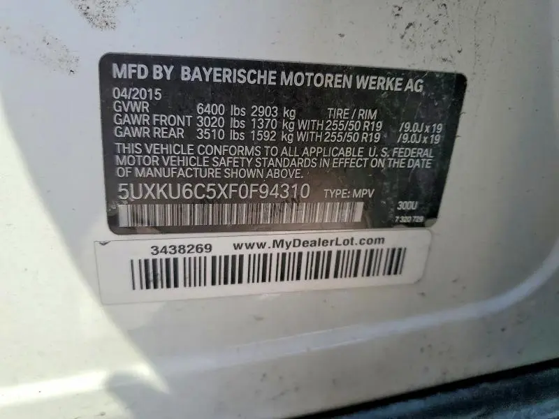 2015 BMW X6 XDRIVE50I  
