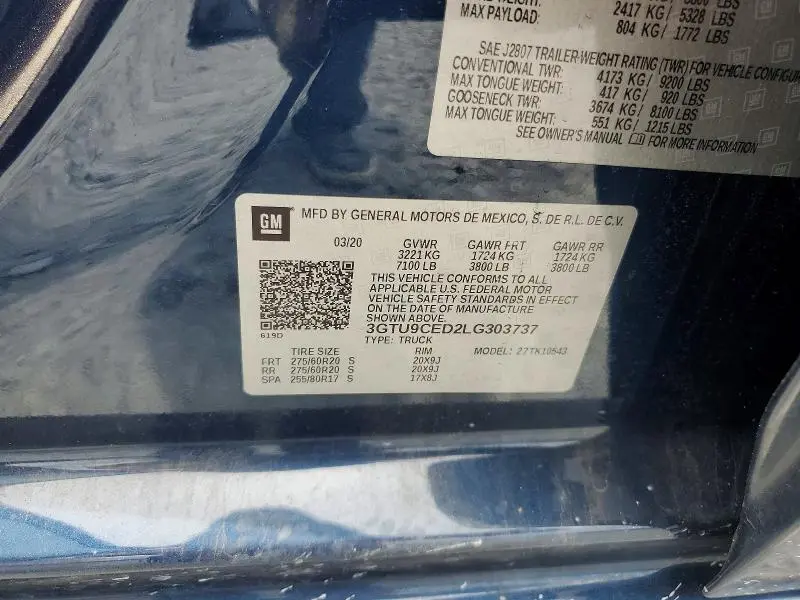 2020 GMC SIERRA K1500 ELEVATION  