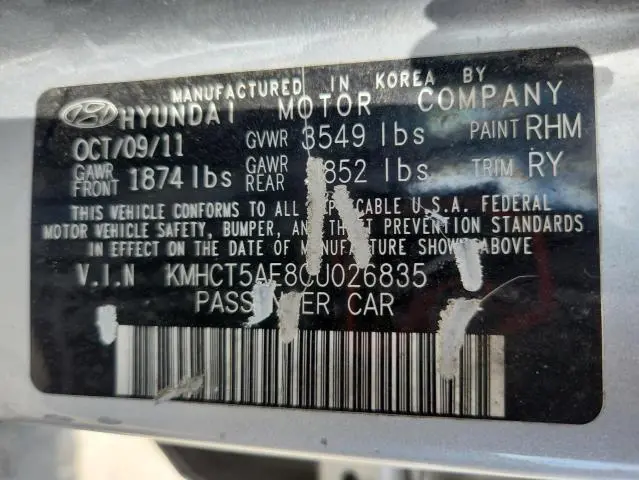 2012 HYUNDAI ACCENT GLS  