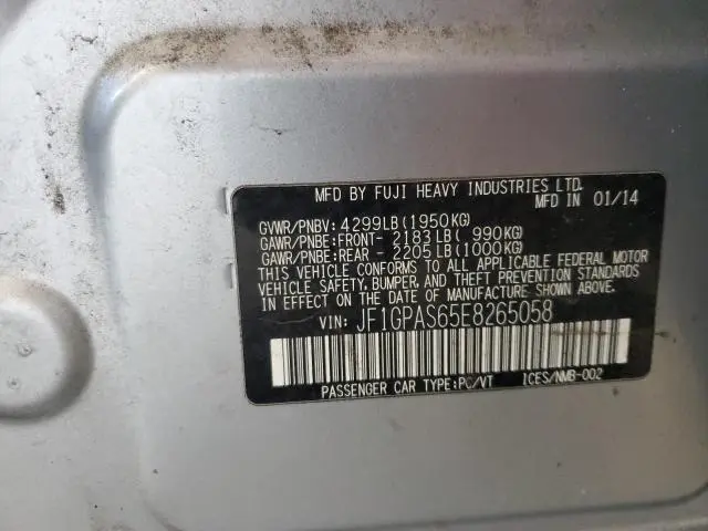 2014 SUBARU IMPREZA SPORT LIMITED  