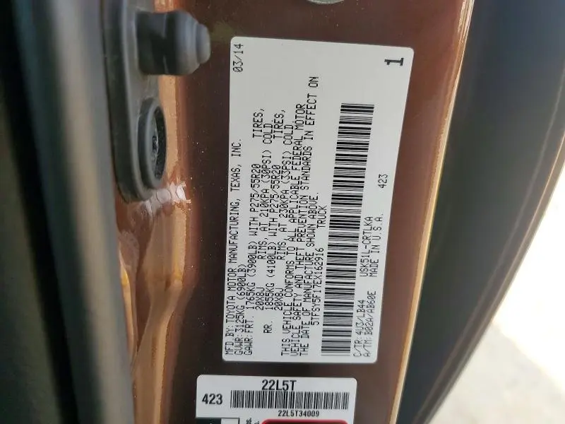 2014 TOYOTA TUNDRA LIMITED  