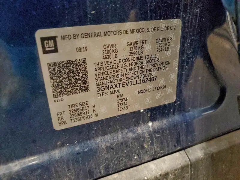 2020 CHEVROLET EQUINOX LT  