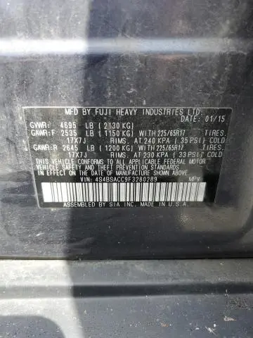 2015 SUBARU OUTBACK 2.5I PREMIUM  